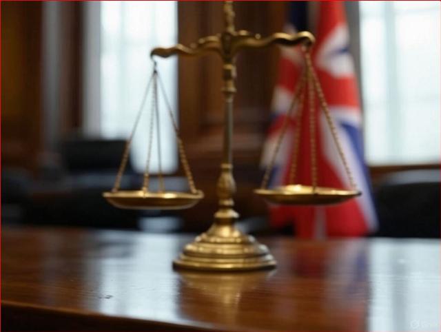 AI unequal scales of justice Britain flag